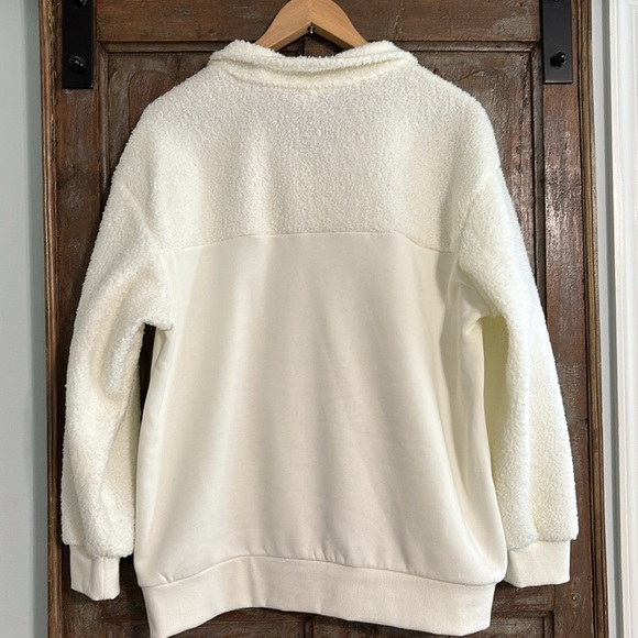 Cream Time and Tru 1/4 Button-up Pullover Size XL - Picture 3 of 9
